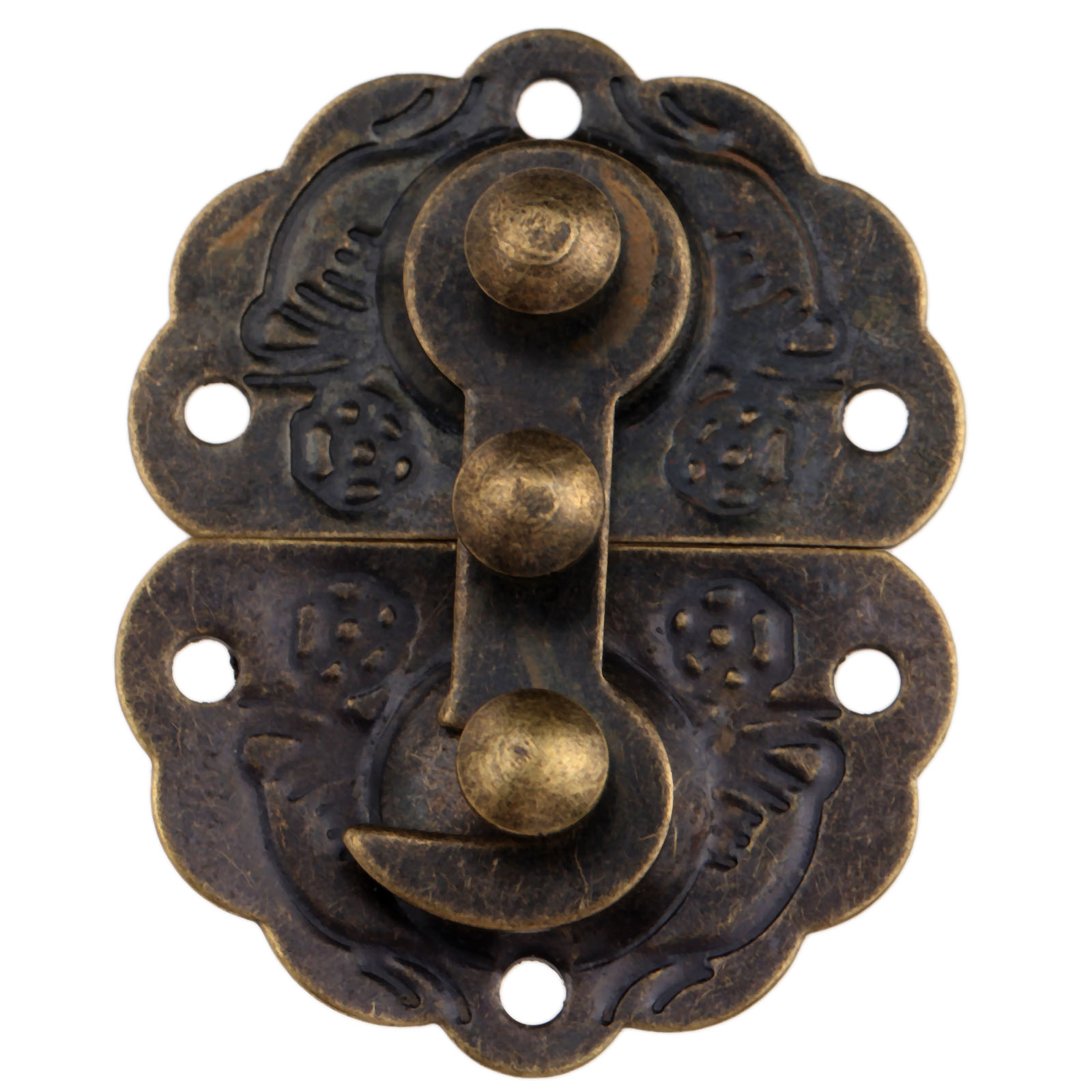 Furniture Interlocking Hardware - 1 szt. Antyczny brązowy zatrzask do